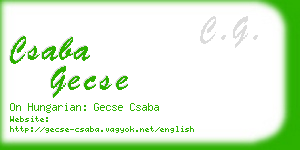 csaba gecse business card